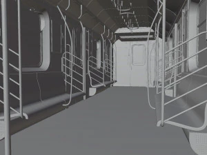 subway car interior 3D Model