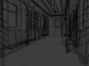 subway car interior 3D Model