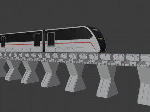 Sci fi train 3D Model