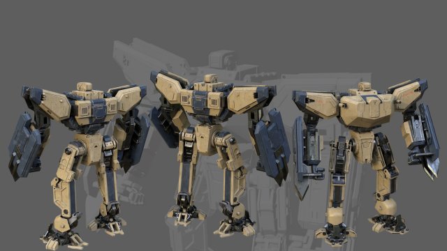 Mech Robot Modelo 3D .c4d .max .obj .3ds .fbx .stl .blend 