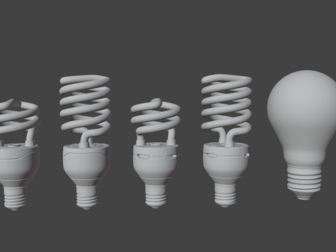 Light Bulb Pack Model 3D