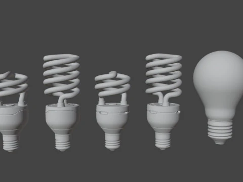 Light Bulb Pack 3D Model
