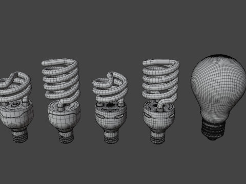 Light Bulb Pack Model 3D