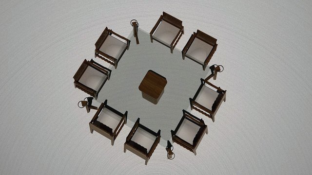 dinning roomcomedor maya 88 Model 3D .c4d .max .obj .3ds .fbx .stl .blend 