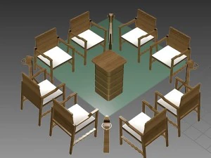 dinning roomcomedor maya 88 3D Model