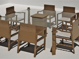 dinning roomcomedor maya 88 3D Model