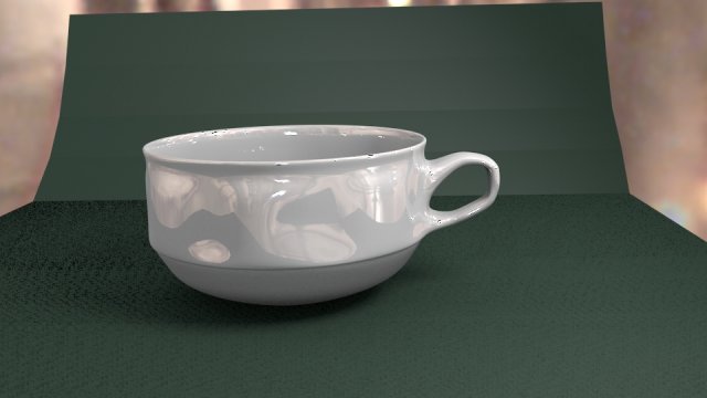 porcelain cup 3D 模型 .c4d .max .obj .3ds .fbx .stl .blend 