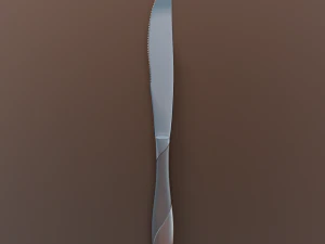 dinner knife with swirl accent 3D Model