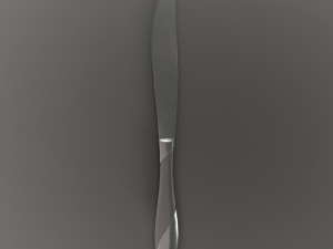 dinner knife with swirl accent 3D 모델
