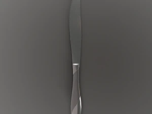 dinner knife with swirl accent 3D Model