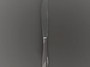 dinner knife with swirl accent 3D Model