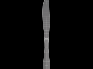 dinner knife with swirl accent 3D 모델