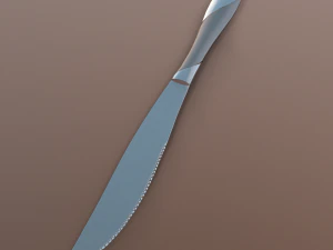 dinner knife with swirl accent 3D Model