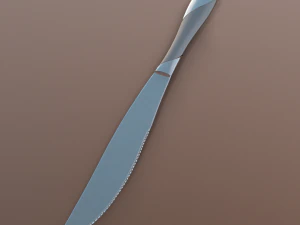 dinner knife with swirl accent 3D Model