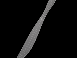 dinner knife with swirl accent 3D 모델
