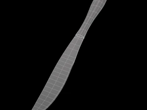 dinner knife with swirl accent 3D Model