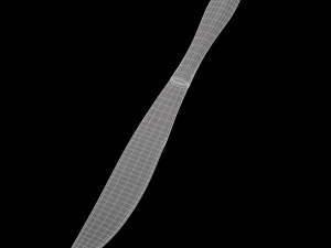 dinner knife with swirl accent 3D Model
