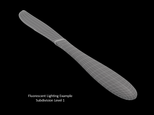 dinner knife with swirl accent 3D 모델