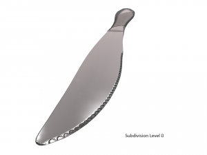 dinner knife with swirl accent 3D 모델