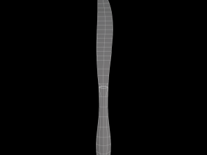 dinner knife with swirl accent 3D 모델