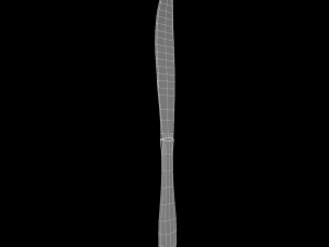 dinner knife with swirl accent 3D Model