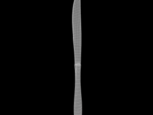 dinner knife with swirl accent 3D Model
