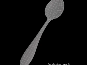 tablespoon with swirl accent 3D Model