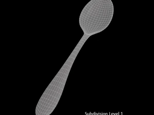 tablespoon with swirl accent 3D Model
