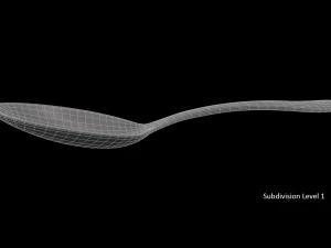 tablespoon with swirl accent 3D Model