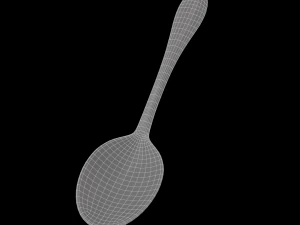 tablespoon with swirl accent 3D Model