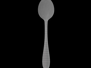 tablespoon with swirl accent 3D Model