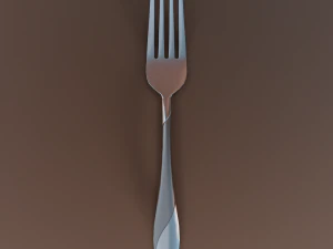 dinner fork with swirl accent 3D Model