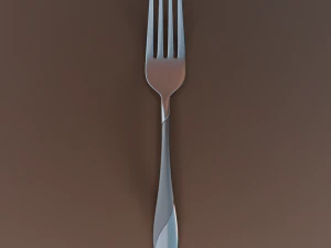 dinner fork with swirl accent 3D Model