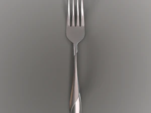 dinner fork with swirl accent 3D Model