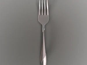 dinner fork with swirl accent 3D Model
