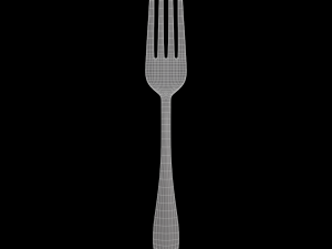 dinner fork with swirl accent 3D Modell