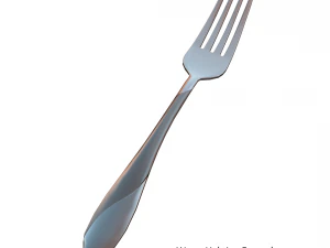 dinner fork with swirl accent 3D Model