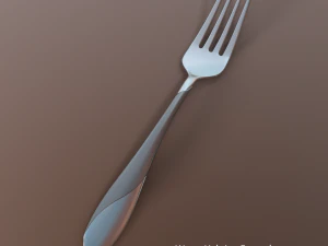 dinner fork with swirl accent 3D Model