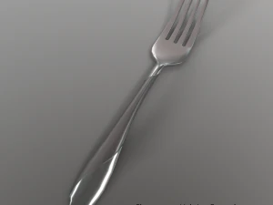 dinner fork with swirl accent 3D Model