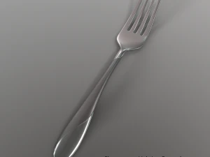 dinner fork with swirl accent 3D Model