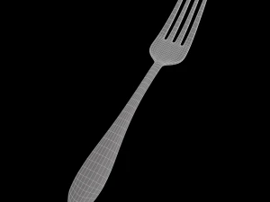 dinner fork with swirl accent 3D Model