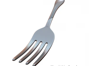 dinner fork with swirl accent 3D Model