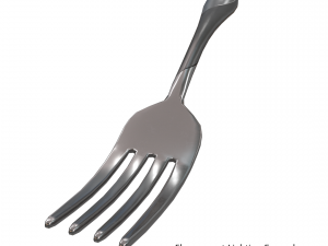 dinner fork with swirl accent 3D Modell