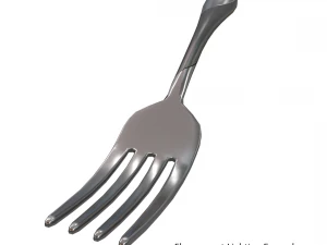 dinner fork with swirl accent 3D Model