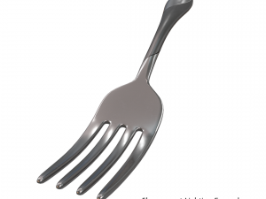 dinner fork with swirl accent 3D Modell