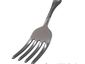 dinner fork with swirl accent 3D Model