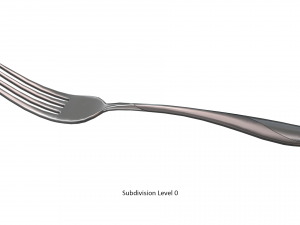 dinner fork with swirl accent 3D Modell