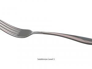 dinner fork with swirl accent 3D Modell