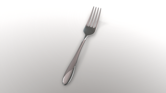 dinner fork with swirl accent 3D Modell .c4d .max .obj .3ds .fbx .stl .blend 