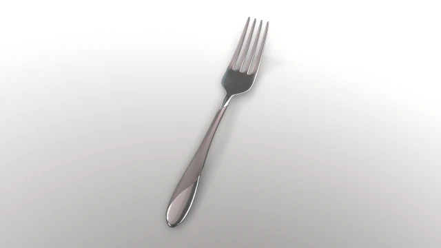 dinner fork with swirl accent 3D Model .c4d .max .obj .3ds .fbx .stl .blend 